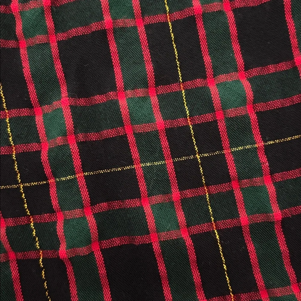 Loft Long Sleeve Holiday Plaid Shirt Dress